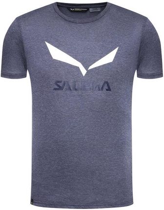 Salewa T Shirt Solidlogo Dry 27018 Granatowy Regular Fit