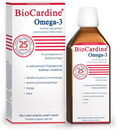 BioCardineOmega-3 olej 200 ml