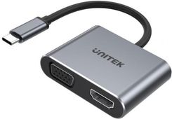 Zdjęcie UNITEK ADAPTER USB-C/HDMI 4K 60HZ + VGA FHD (V1126A) - Reda