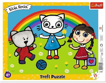 Trefl Puzzle ramkowe 25el. Pogodny Dzień Kici Koci 31389