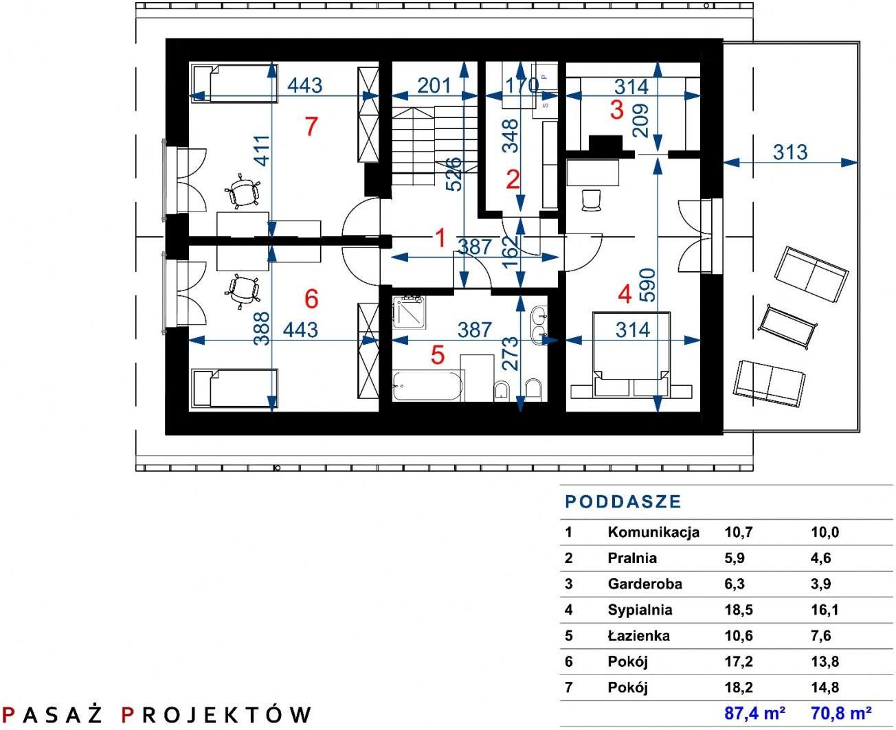 Projekt Dom Przy Poziomkowej 18 - zdjęcie 6 Projekt Dom Przy Poziomkowej 18