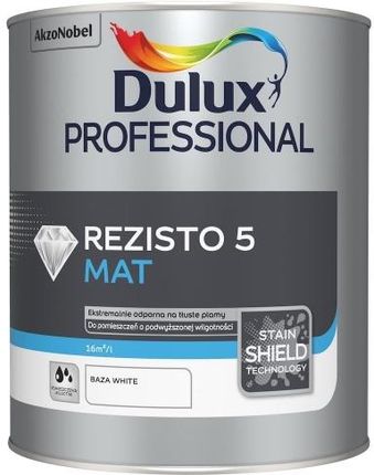 Dulux Professional Rezisto 5 Mat White 0,9L