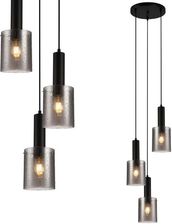 Zdjęcie ITALUX - LAMPA WISZĄCA SARDO RAIN 3XE27 - CZARNY/DYMIONY - PND-5581-3A-BK+RNSG  PND55813ABK+RNSG - Świdnik