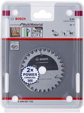 Bosch standardowe tarcze do bezprzewodowych pił tarczowych Multi Material 2608837752