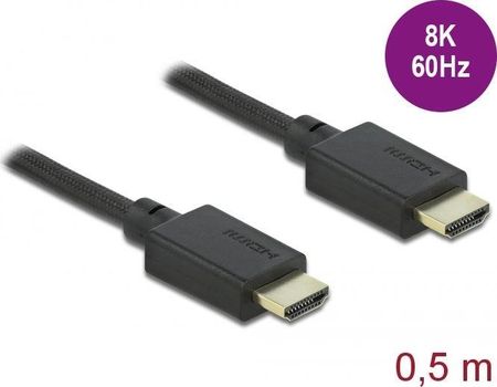 DELOCK KABEL  HDMI - HDMI 0.5M CZARNY (85386)