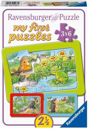 Ravensburger Puzzle 3X6el. Małe Zwierzęta Domowe 051380