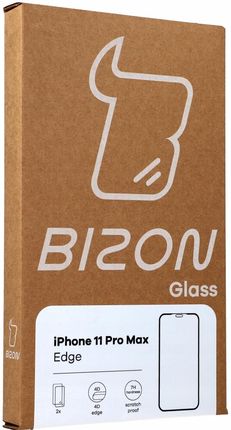 Bizon Szkło hartowane Glass Edge CF ochrona na obiektyw iPhone 11 Pro Max czarne 2 szt