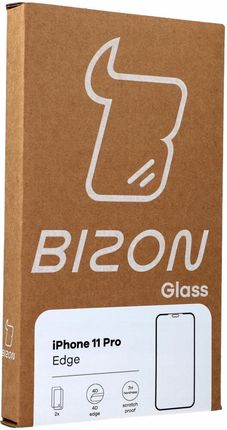 Bizon Szkło hartowane Glass Edge ochrona na obiektyw iPhone 11 Pro czarne 2 szt