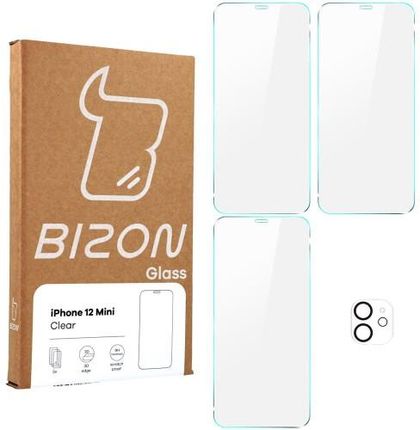 Bizon Szkło hartowane Glass Clear obiektyw iPhone 12 Mini 3 szt