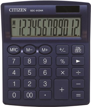 Kalkulator Biurowy Citizen Sdc-812Nrnve 12-Cyfrowy 127X105mm Granatowy