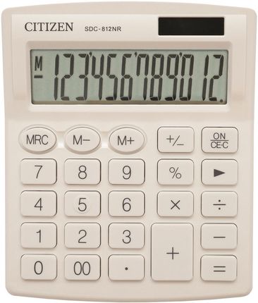 Kalkulator Biurowy Citizen Sdc-812Nrwhe 12-Cyfrowy 127X105mm Biały