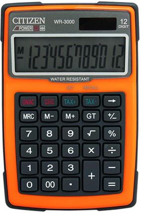 Kalkulator Wodoodporny Citizen Wr-3000 152X105mm Pomarańczowy