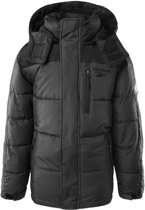 Reebok Junior Juniorska Kurtka Pu Coated Wr Jacket Boys Poly Woven 600Mm  Obrb654Ms-000 Blk Ch Ceny i opinie