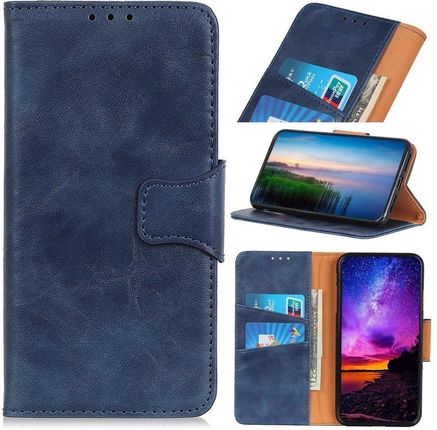 Erbord Skórzane Etui Wallet do Samsung Galaxy A52 5G Blue Niebieski