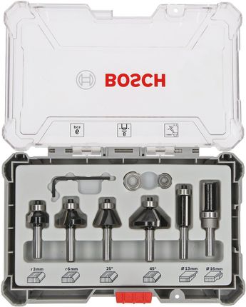 Bosch zestaw frezów do wykańczania i obróbki krawędzi 6 szt. 2607017469