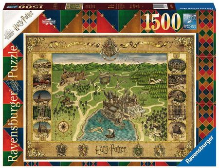 Ravensburger Puzzle 1500El. Harry Potter. Mapa Hogwartu