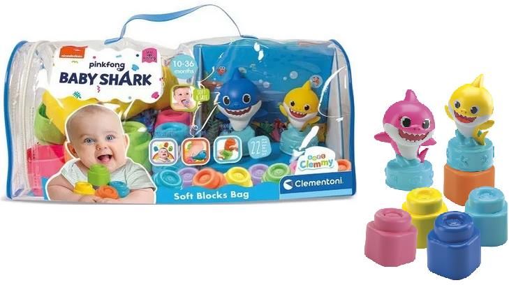 Clementoni Clemmy Klocki W Torbie Baby Shark 17428 - ceny i opinie ...