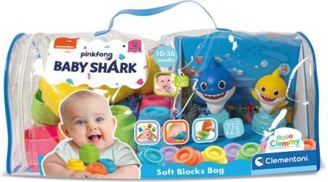 Clementoni Clemmy Klocki W Torbie Baby Shark 17428 - ceny i opinie ...