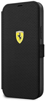 Ferrari iPhone 12 Pro Max 6,7" czarny/black book On Track Perforated (FESPEFLBKP12LBK)