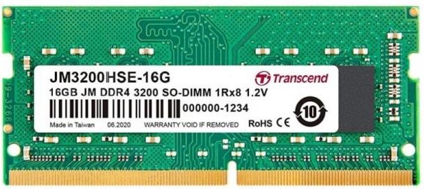 Pamięć RAM Transcend 16GB JM DDR4 3200Mhz SO-DIMM 1Rx8 2Gx8