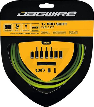 Jagwire 1X Pro Shift Linka Przerzutki Zestaw Green