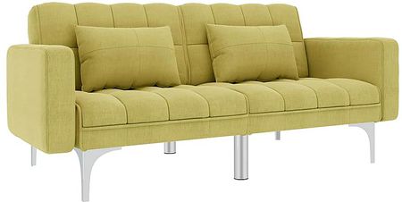 Elior Rozkładana dwuosobowa zielona sofa Distira 2D