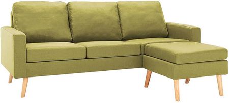 3-osobowa zielona sofa z podnóżkiem - Eroa 4Q