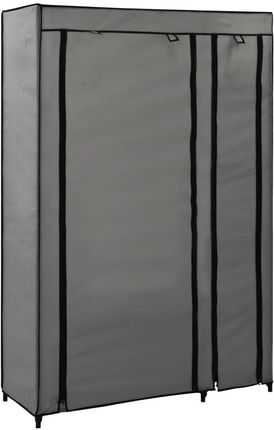 VidaXL Składana szafa, szara, 110 x 45 x 175 cm, tkanina