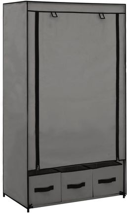 vidaXL Szafa, szara, 87 x 49 x 159 cm, materiałowa