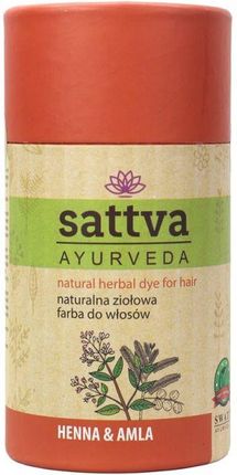 SATTVA_Natural Herbal Dye for Hair naturalna ziołowa farba do włosów Henna & Amla