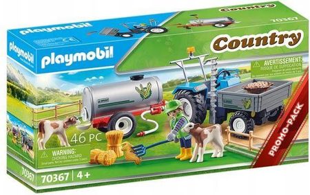 Playmobil 70367 Country Traktor Ze Zbiornikiem I Cielakiem