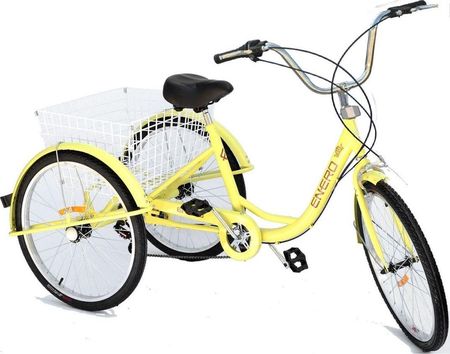 Enero Rower 3-kołowy trójkołowy rehabilitacyjny koła 24 6-biegowy Żółty