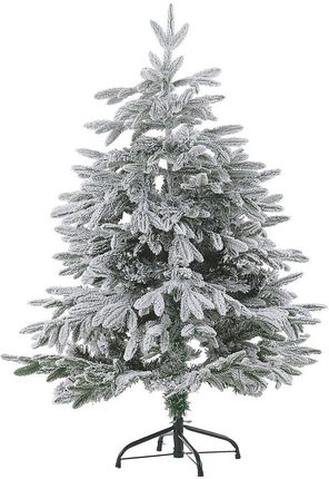 Beliani Choinka świąteczna ozdoba sztuczne drzewko plastikowe 120 cm białe Bassie