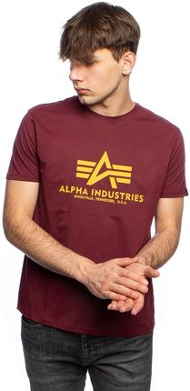 Koszulka Alpha Industries Basic T shirt bordowa (burgundy)