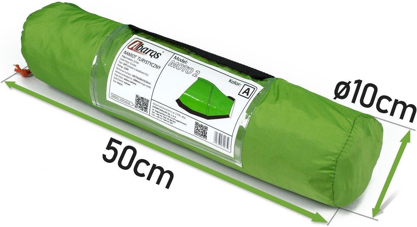 Abarqs Namiot Moto 2 zielony - zdjęcie 4 Abarqs Namiot Moto 2 zielony
