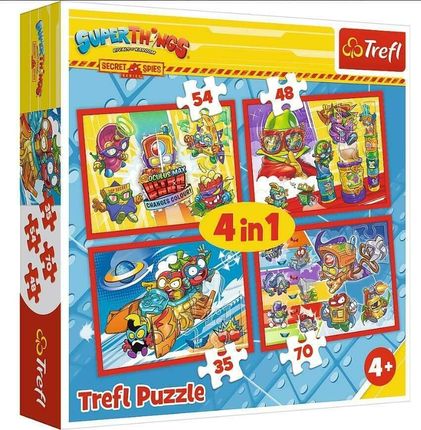 Trefl Puzzle 4W1 Tajni Szpiedzy 34376