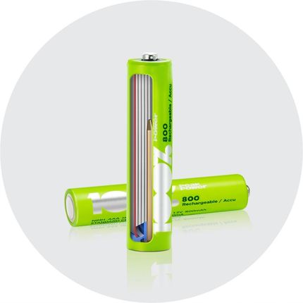 Batteria Ansmann AAA 800mAh Ni-MH LSD | Testa Piatta Con Etichette, Fino A 1000 Cicli Di Ricarica, Bassa Autoscarica