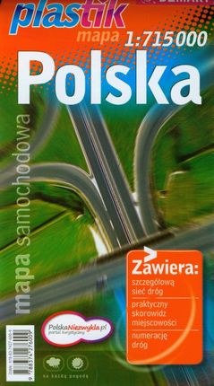 Polska. Mapa samochodowa w skali 1:715 000