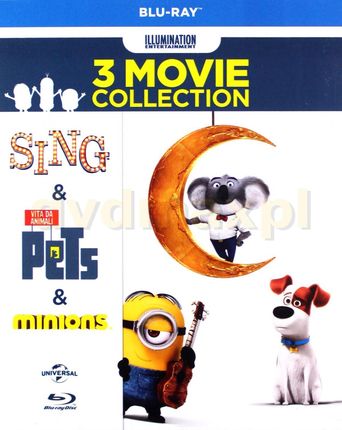 Illumination Collection: Sing / The Secret Life of Pets / Minions (Sing / Sekretne życie zwierzaków domowych / Minionki) [BOX] [3xBlu-Ray]