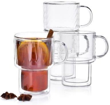 Duka Zestaw Szklanek Do Kawy I Herbaty Astrid 280ml Transparentny Szkło