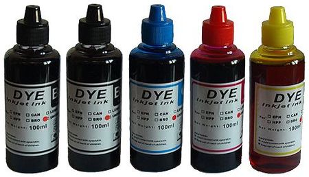 SHRINPMAN’s INK. Tusz KING-MAN 5X 100ML ATRAMENT W BUTELKACH DO DRUKAREK HP