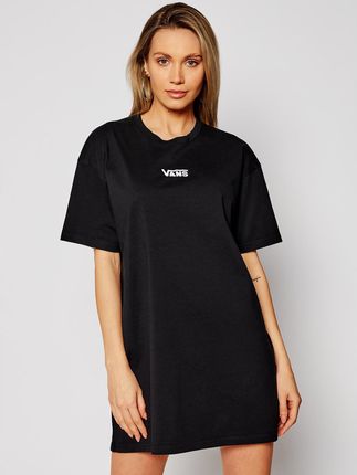 Vans Sukienka codzienna Center Vee Tee VN0A4RU2 Czarny Oversize