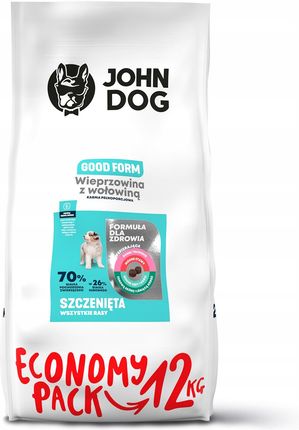 John Dog Dla Szczeniąt Wieprzowina Wołowina 12kg