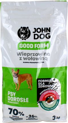 John Dog Małe Rasy Wieprzowina Z Wołowiną 3Kg