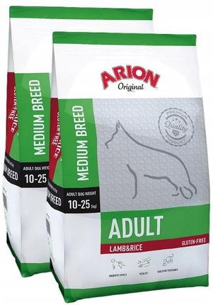 Arion Original Adult Medium Lamb Rice Jagnięcina Ryż 2X12Kg