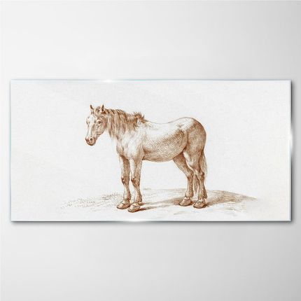 Coloray Obraz Szklany Rysunek Zwierzę Koń