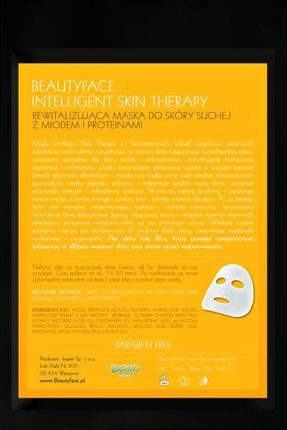 Beauty Face Maska Z Miodem I Proteinami Pszenicybeauty Face Intelligent Skin Therapy Mask 25g