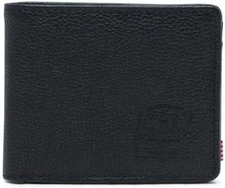 Herschel Portfel - Hank + Coin Leather Rfid Black Pebbled Leather (01885) Rozmiar: Os