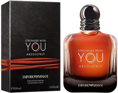 STRONGER WITH YOU ABSOLUTELY、 100mlの男性用 Armani Emporio Stronger With You Absolutely Woda Perfumowana