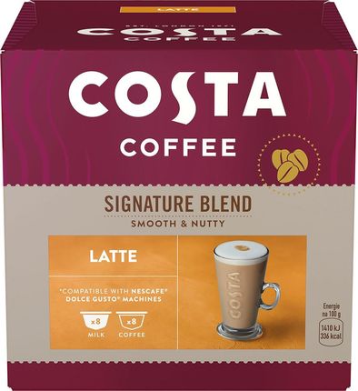 Costa Coffee Signature Blend Latte kawa w kapsułkach kompatybilna z ekspresami Nescafè Dolce Gusto - 16 szt.